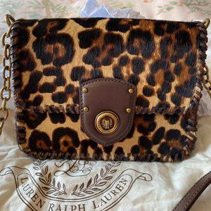 LAUREN RALPH LAUREN MILLBROOK LEOPARD BAG -New
